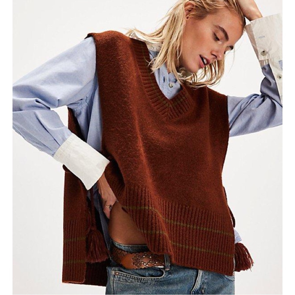 Free People All Star Stripe Poncho